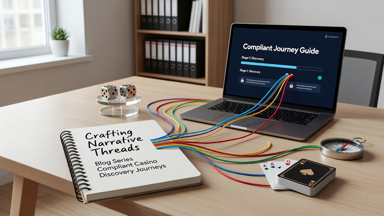 Visual representation of blog navigation paths leading users to compliant casino options with regulatory checkpoints highlighted