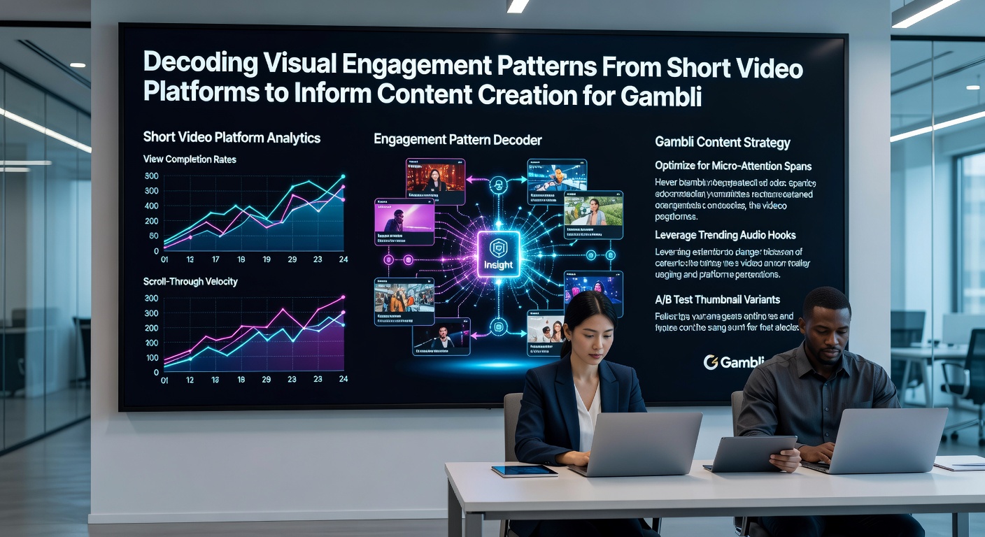 Close-up view of short-form video frames showing visual elements tested for gambling promotions