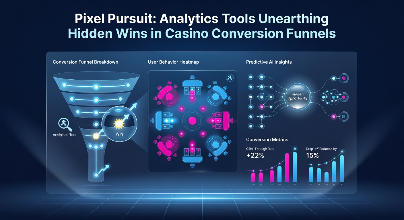 Close-up of analytics software interface revealing casino player journey heatmap, with pixel events marked at key funnel stages like registration and deposit