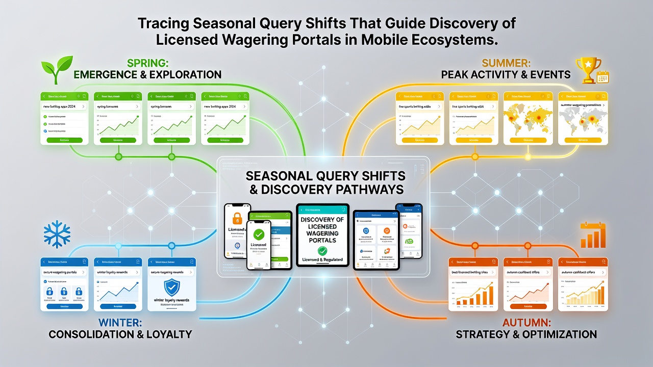 Analytics dashboard tracking mobile query volume changes for wagering portals