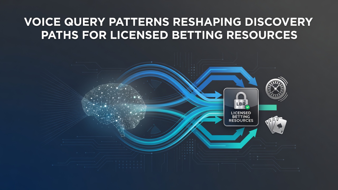 Voice assistants and smart speakers displaying search results for licensed betting platforms on mobile devices