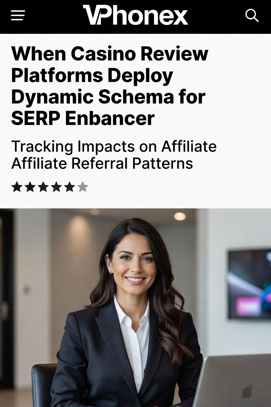 Casino review platform dashboard displaying dynamic schema markup implementation for enhanced search visibility and affiliate tracking metrics
